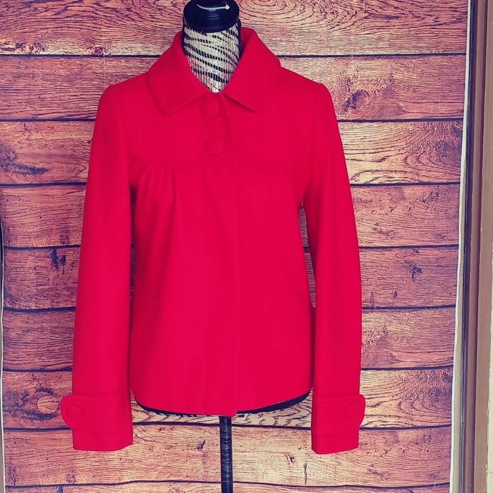 Grane red wool coat size medium